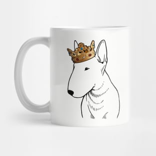 Bull Terrier Dog King Queen Wearing Crown Mug